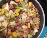 A picture of step 1 of Smoked sausage and squash rice bowl.