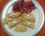 Foto del paso 4 de la receta: Tiras de pescado empanizado con amaranto en freidora de aire