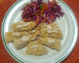 Foto del paso 4 de la receta: Tiras de pescado empanizado con amaranto en freidora de aire