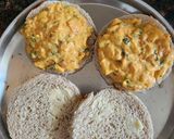 A picture of step 4 of Tandoori mayo veg waffles sandwich.