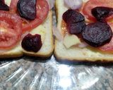 A picture of step 3 of Bread with lots of veg.