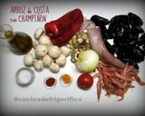 Foto del paso 1 de la receta: Arroz de costa con champiñon