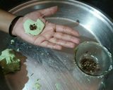 A picture of step 4 of Paan gulkand rasgulle.