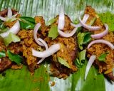 A picture of step 12 of Fish Pollichathu.