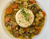 Une image de l'étape 5 de Curry Thaï au poulet et légumes.