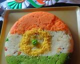 A picture of step 5 of Patriotic Tricolor Upma.