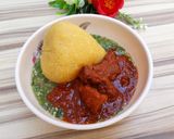 A picture of step 8 of Eba, Okro Soup & Stew.
