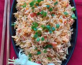 A picture of step 6 of Schezwan Fried Rice.