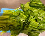 A picture of step 1 of Japanese Sweet Sesame Spinach.