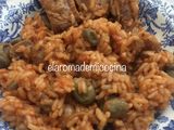 Arroz con costillas y habitas baby