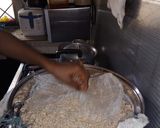 A picture of step 5 of Dashishi (Arabian food using wheat).