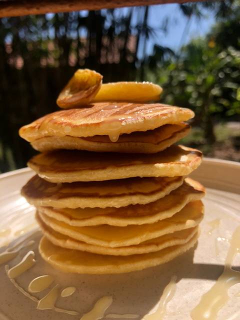 Langkah-langkah untuk membuat Cara bikin Pancake Teflon Simple Takaran Sendok