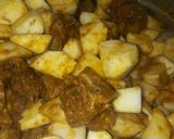 A picture of step 2 of Turnip with mutton.
