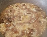 A picture of step 3 of Mushroom and Arugula Risotto.