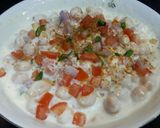A picture of step 7 of Dahi bondi.