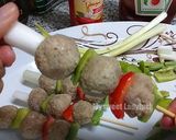 Foto langkah ke 2 dari resep Bakso Tusuk Bakar Teflon.