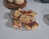 Foto del paso 16 de la receta: Pizza mega crocante con queso mozzarella y paleta,aceitunas