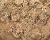 A picture of step 7 of Pork medallions in mushroom Marsala sauce.