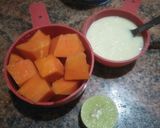 A picture of step 1 of Papaya Pudding.