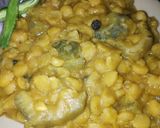 A picture of step 13 of Karele chane ki daal.