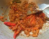 A picture of step 4 of Puri with Mixed Dal Tadka.