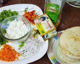 A picture of step 1 of Mix veg paneer kulcha.