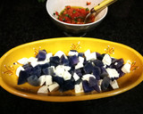 Foto del paso 3 de la receta: Ensalada de patatas azules con guisantes y mozzarella