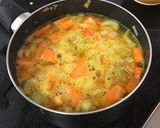 A picture of step 4 of Moroccan Sweet Potato and Chick Pea Soup.