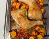 A picture of step 7 of Roasted Chicken with Sweet Potatoes and Vegetables.