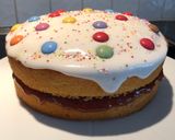 A picture of step 6 of Classic Victoria sponge cake.