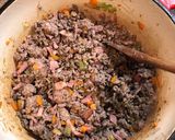 A picture of step 3 of Bolognese sauce - ragù.