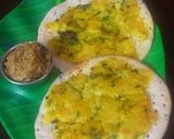 A picture of step 7 of Masala uttapam with jowar atta.