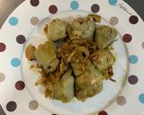 Foto del paso 5 de la receta Alcachofas con Jamón, ajo, cebolla y Huevo