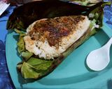 Foto langkah ke 6 dari resep Nasi Uduk Bakar (Fiber Creme) Cumi Sambal Ijo.