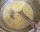 A picture of step 5 of Mithe Chawal with Kesariya Rabdi.