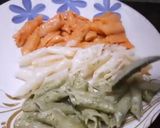 A picture of step 6 of Tricolour Pasta.