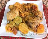 صورة لخطوة 5 من وصفة صينية دجاج وخضار بالسمسم والاوريغانو🥕🥔🍅🍗
