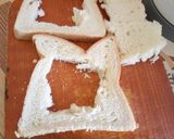A picture of step 2 of Egg in a hole #localfoodcontest-Nairobi North.