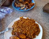 A picture of step 4 of Beans and Plantain with Fish Irish Potatoes.