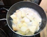 A picture of step 1 of Coated fried yam.