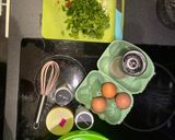A picture of step 1 of Ejjeh - Lebanese style omelette.