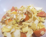Foto del paso 4 de la receta: Ensalada con pavo y melocotón en aliño con tahini
