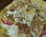 Foto del paso 8 de la receta: Omelette de jamón, tomate, roquefort y muzzarella a la plancheta