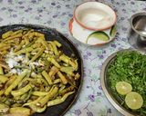 A picture of step 3 of Khandesh special Green chilli thecha (mirchicha thecha/kharda).