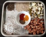 A picture of step 1 of Kuttu curry (Kerala sadhya).