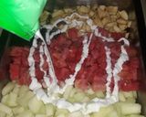 Foto langkah ke 4 dari resep Salad buah choco jelly super creammy & yummy.