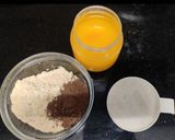 A picture of step 1 of Chocolate mysore pak.