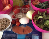 Foto del paso 1 de la receta: Ensalada de lentejas con salmón