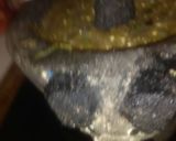 A picture of step 2 of Charred Green Salsa Molcajeteada.