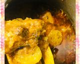 A picture of step 2 of Turnip mutton curry/shalgam gosht.